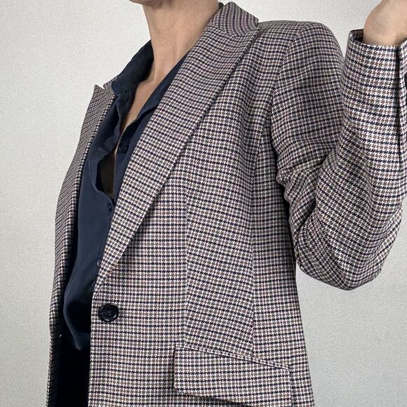 Talbots Oversized Boyfriend Blazer – Academia Preppy Style, Cotton Wool Jacket - Picture 5 of 15